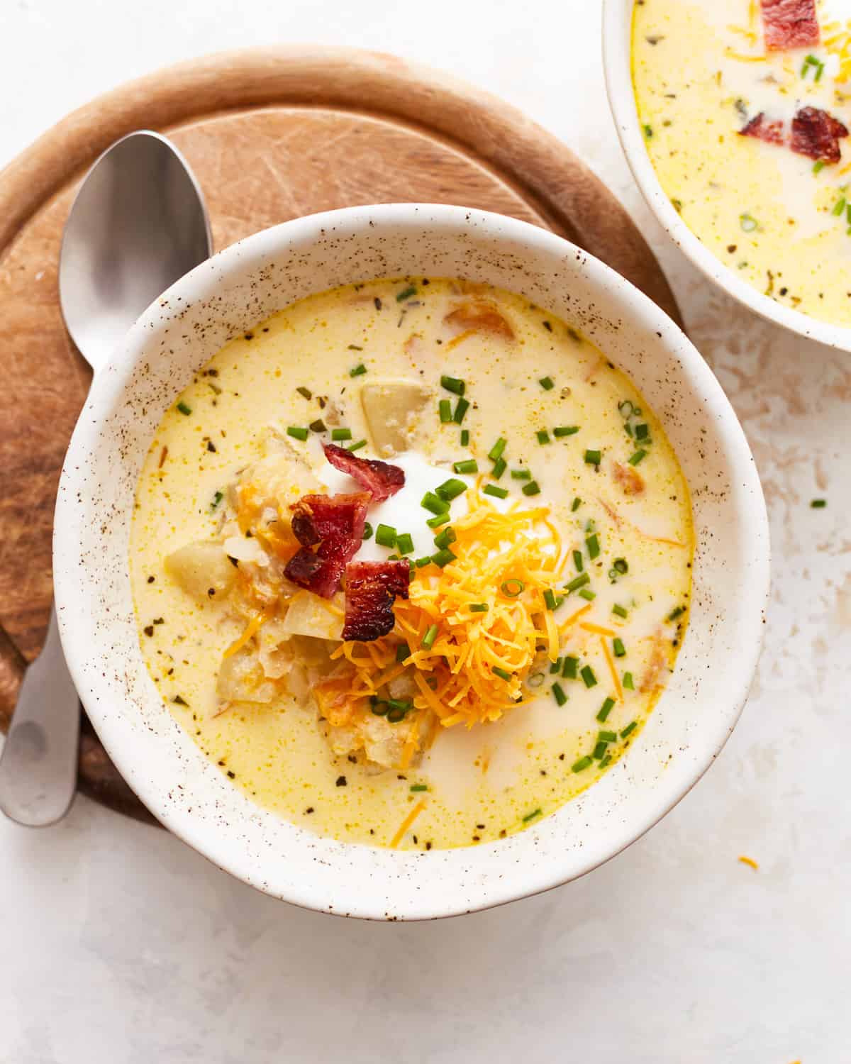 Slow Cooker Potato Soup (with frozen potatoes) - The Country Cook