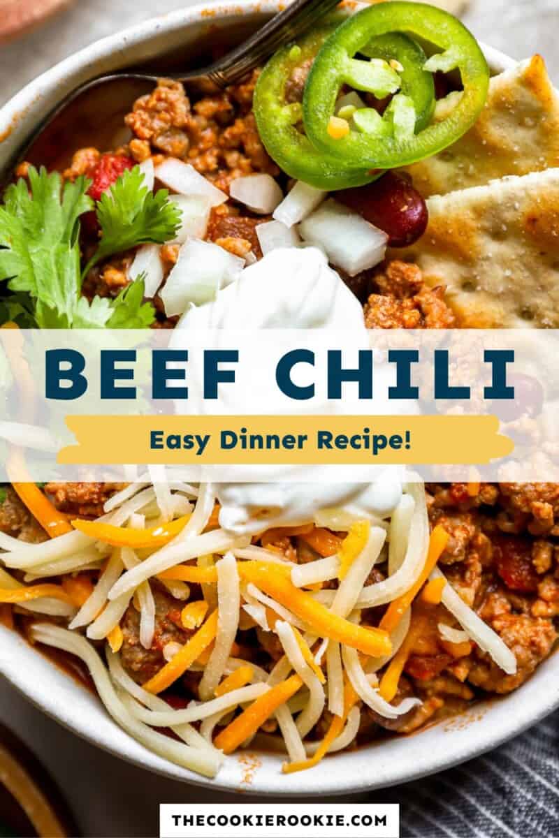 Beef Chili Recipe - The Cookie Rookie®
