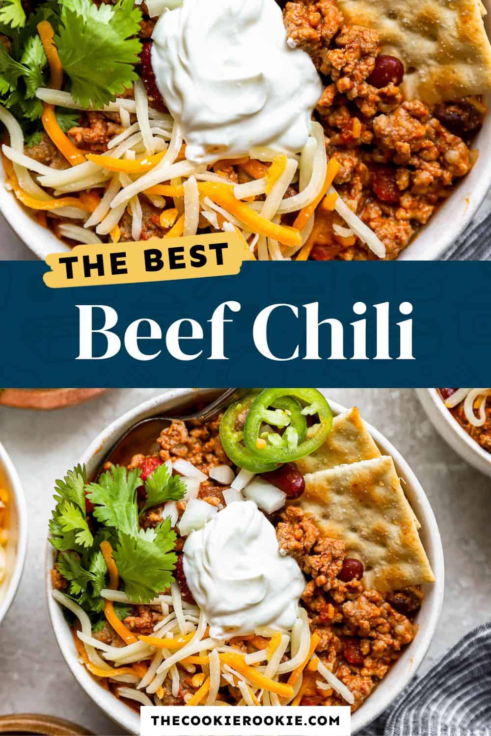 Beef Chili Recipe - The Cookie Rookie®