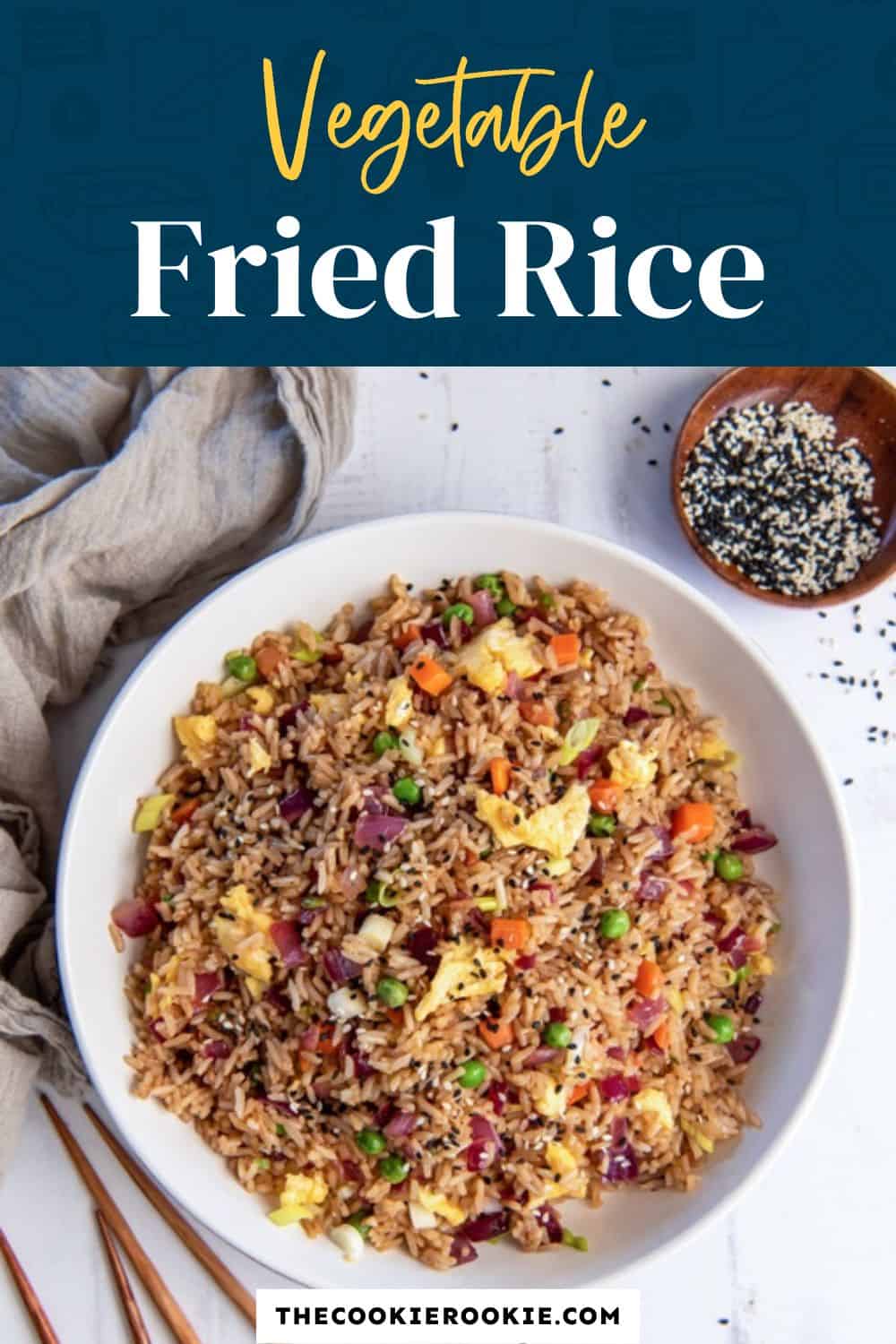 Vegetable Fried Rice Recipe - The Cookie Rookie®