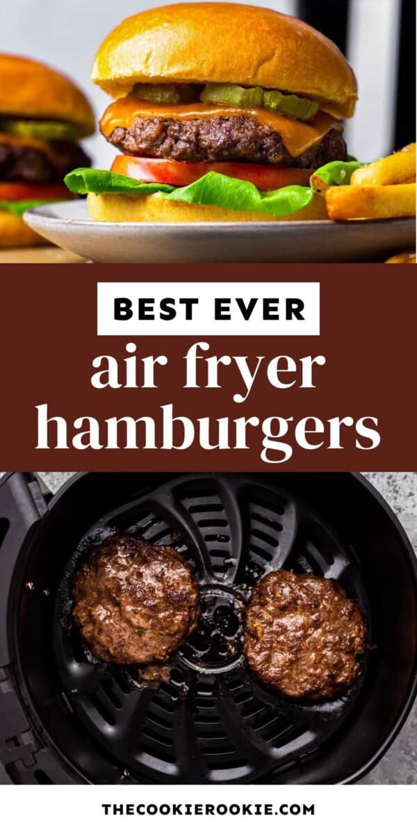 air fryer hamburgers pin