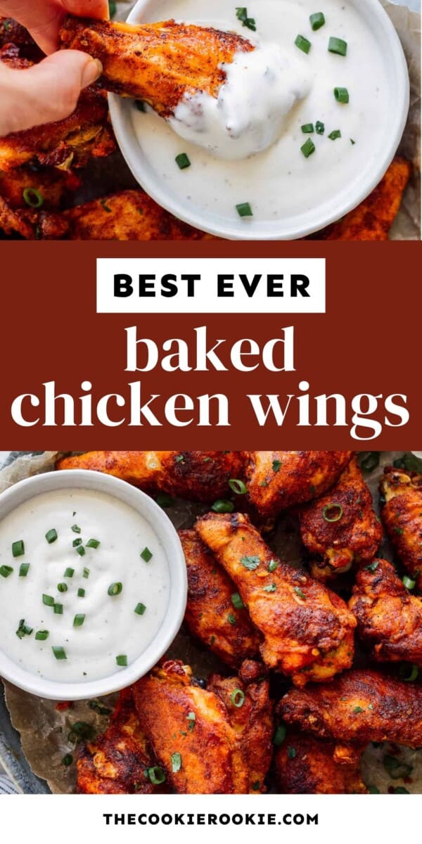 baked chicken wings pin