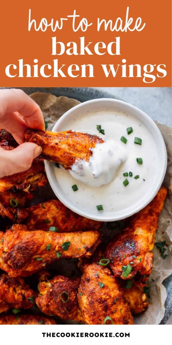 baked chicken wings pin