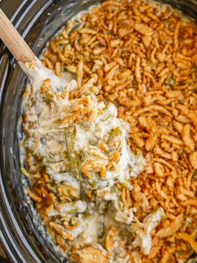 Crockpot Green Bean Casserole Recipe - The Cookie Rookie®