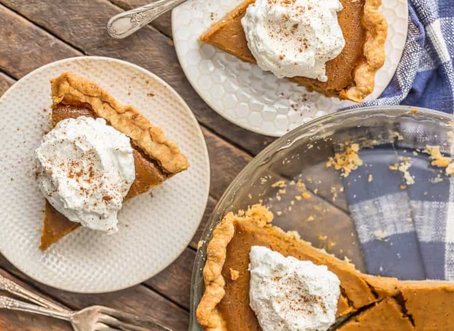 Elevate a classic with BROWN SUGAR PUMPKIN PIE! Utterly delicious and just begging to be the star of your Thanksgiving menu. Favorite pie EVER.