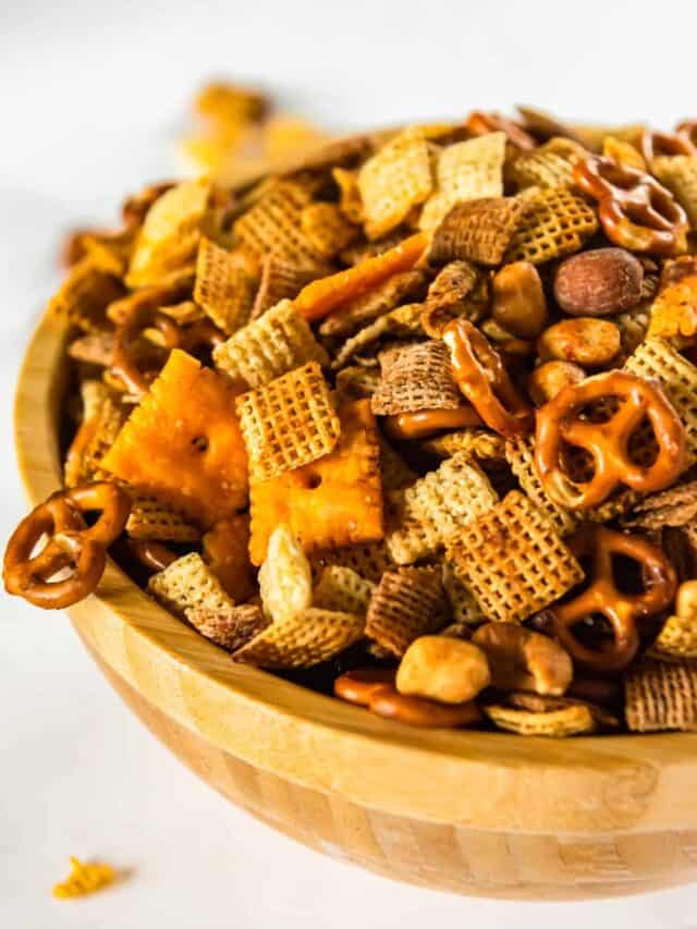 Crockpot Chex Mix Recipe - The Cookie Rookie®