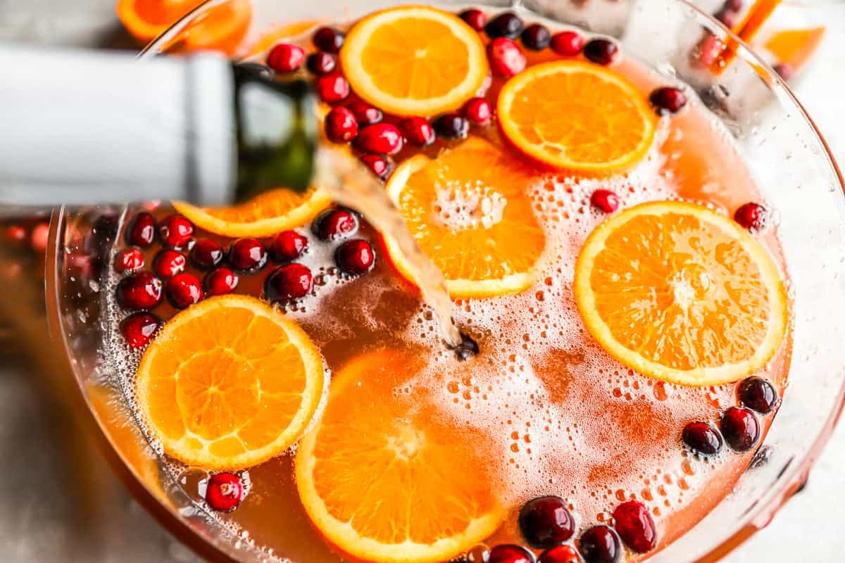 Easy Holiday Fruit Punch - With or Without Alcohol 