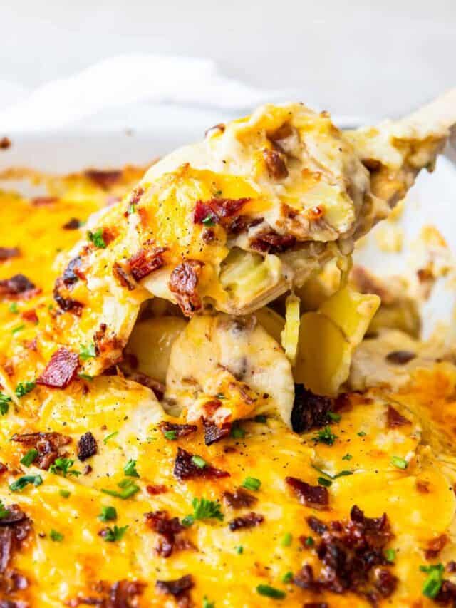 Loaded Scalloped Potatoes Recipe - The Cookie Rookie®