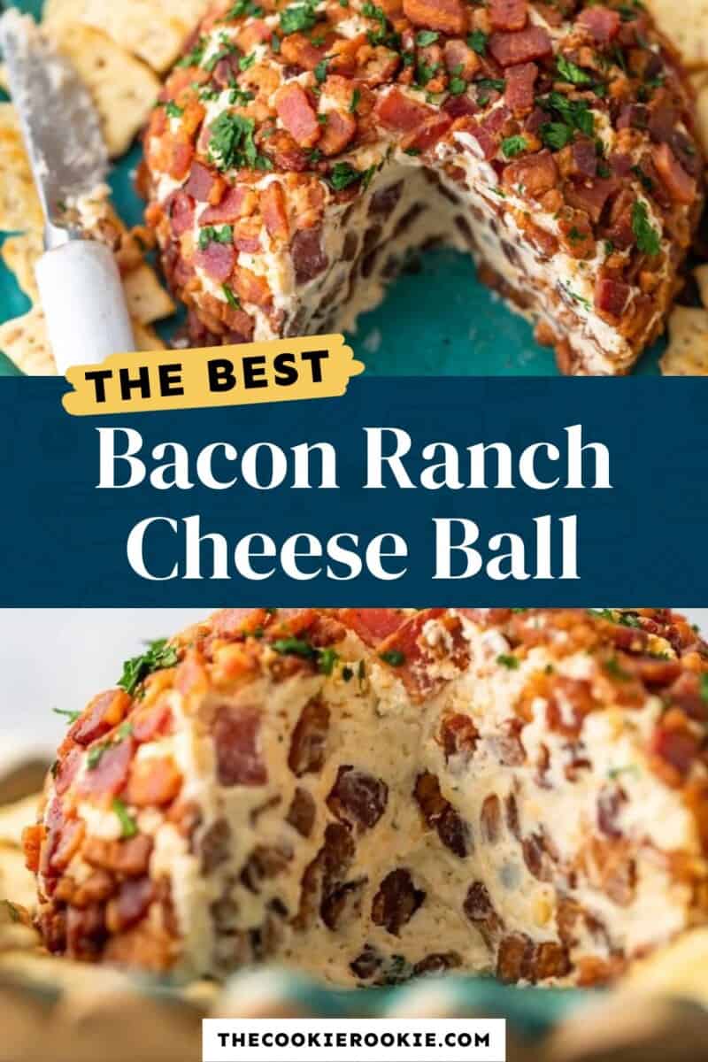 Bacon Ranch Cheese Ball Recipe - The Cookie Rookie®
