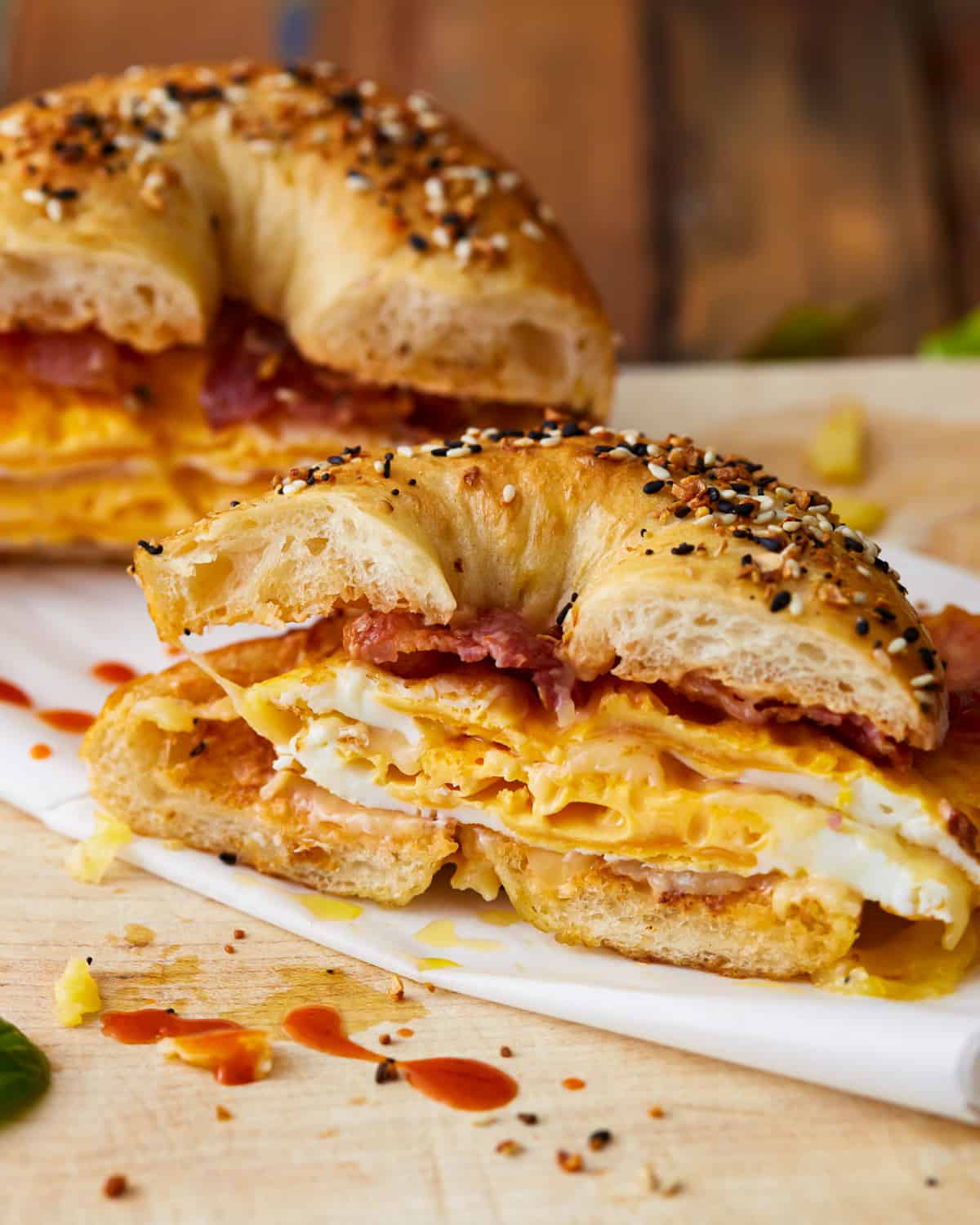 Bagel Breakfast Sandwich Recipe  Bacon  Egg  and Cheese  - 65