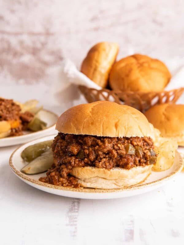 plates of sloppy joes