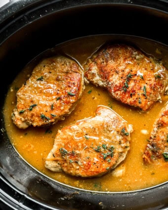 Crockpot Pork Chops Recipe - The Cookie Rookie®