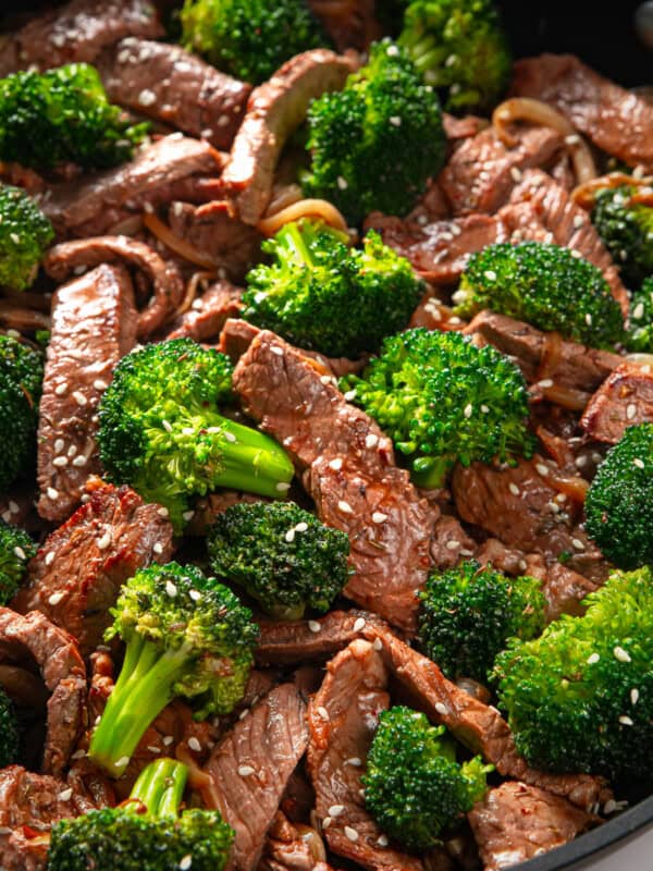 Steak and broccoli stir fry.