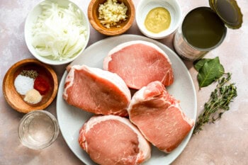 ingredients for crockpot pork chops.