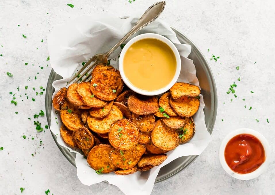 baked sweet potato chips side dish