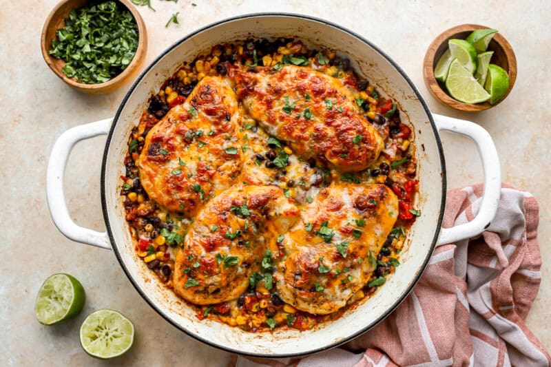 cowboy chicken in a pan.