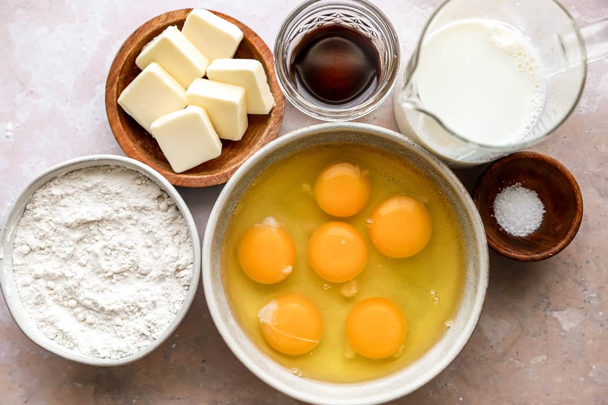 ingredients for dutch baby German pancake.