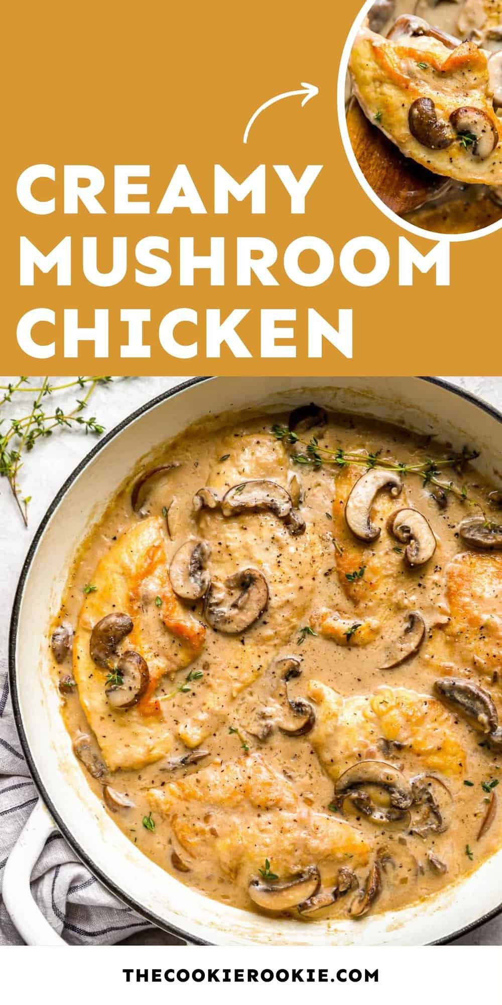 Creamy Mushroom Chicken Recipe - The Cookie Rookie®