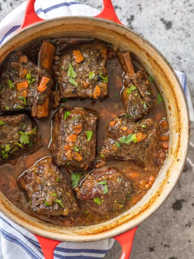 Honey Bourbon Dutch Oven Short Ribs Recipe - The Cookie Rookie®