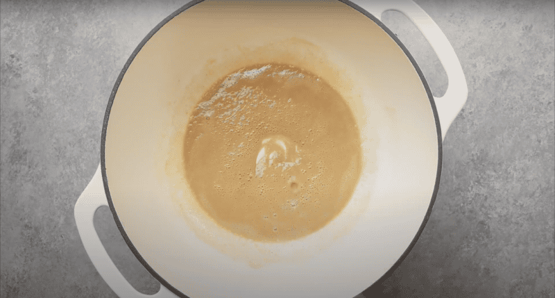 Roux in a Dutch oven.