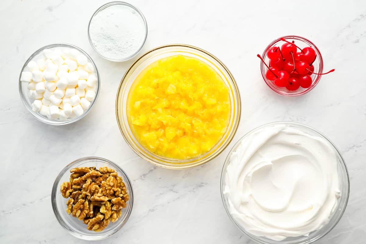 ingredients for watergate salad.