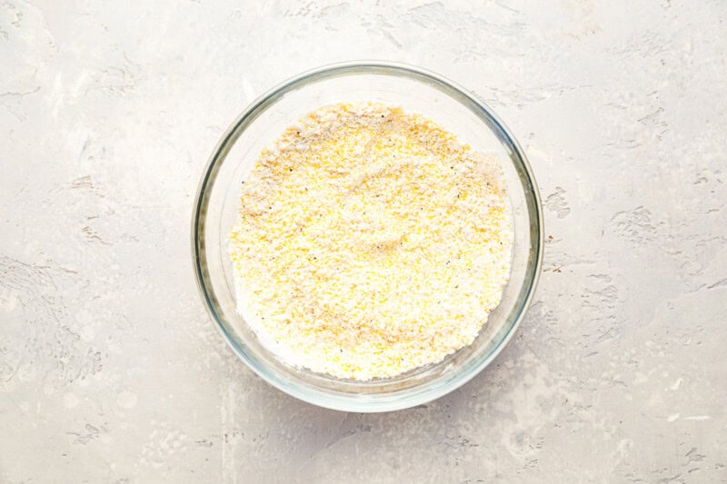 flour mixture in small glass bowl