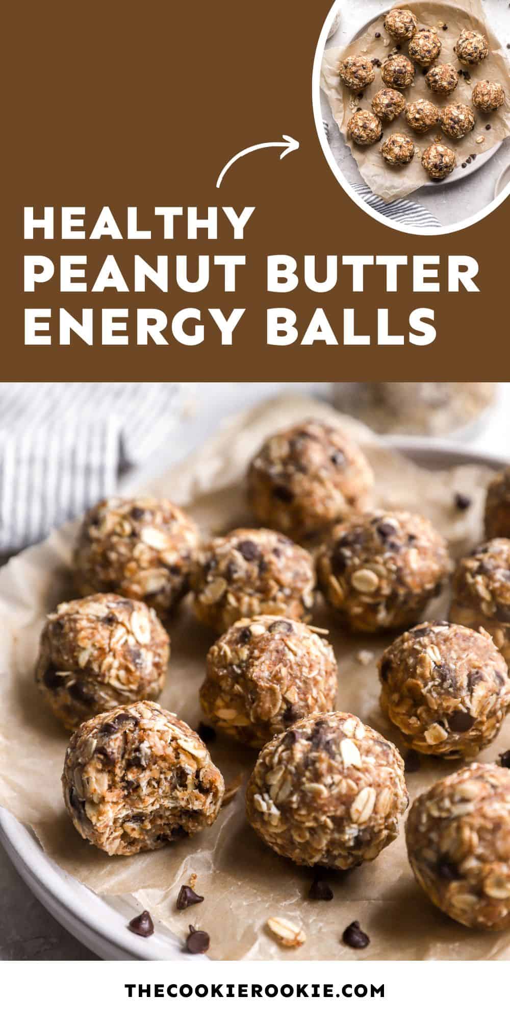 healthy peanut butter energy balls pin.