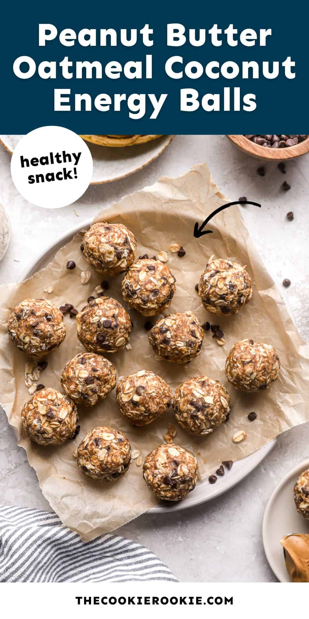 healthy peanut butter energy balls pin.