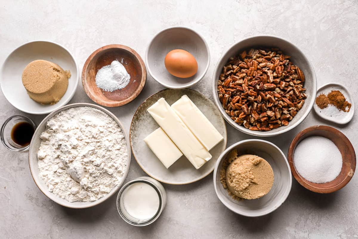 ingredients for pecan pie cookies.