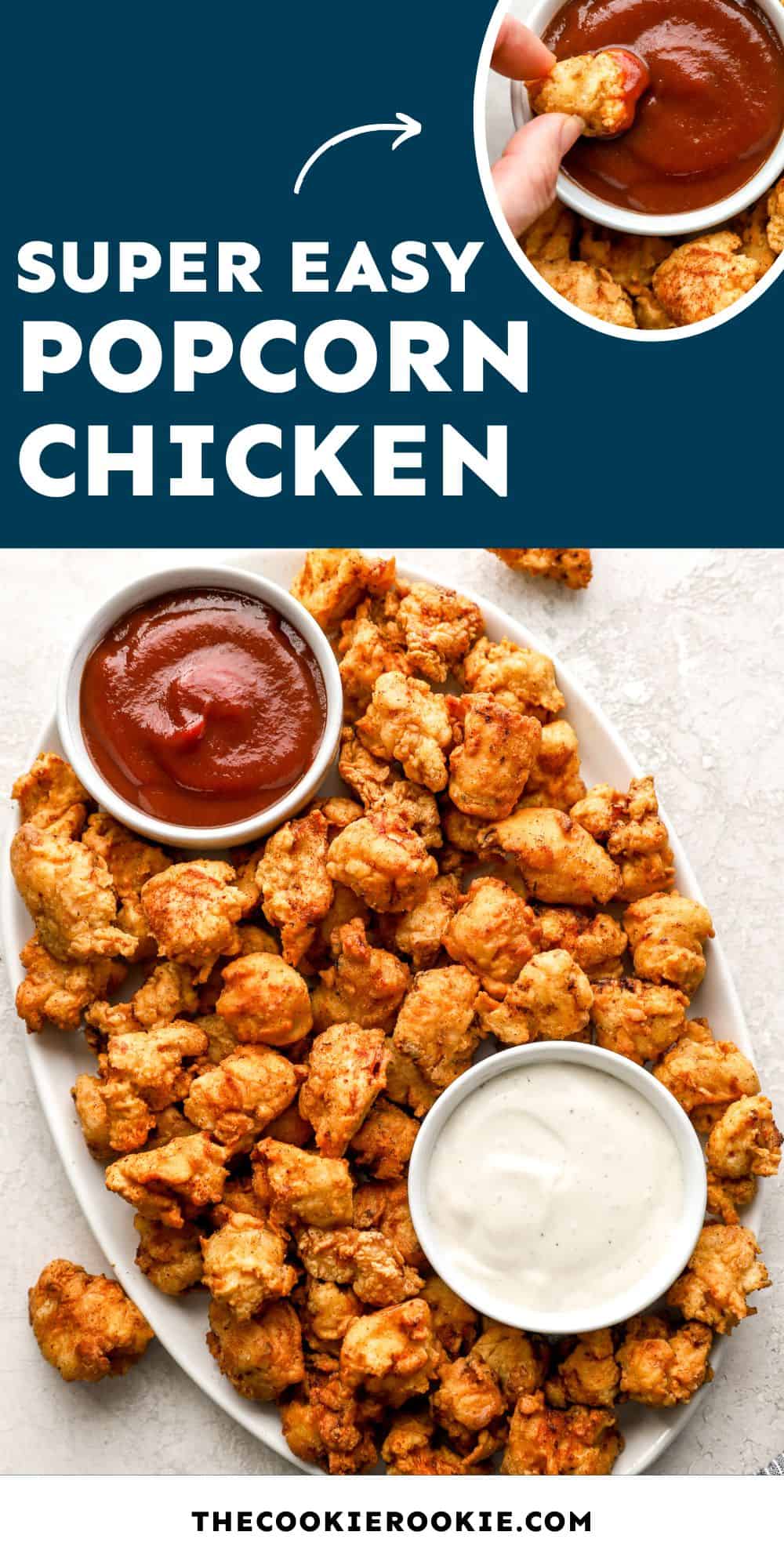 super easy popcorn chicken pin